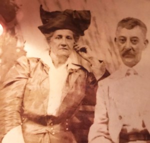 Kimberly's great-great-grandfather, Louis Ferchaud, with her biological great-great-grandmother.