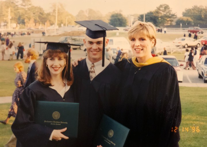 Dec 1996_Melissa DePaula Henderson, Scott Henderson, Susan Quinn (aunt, faculty)